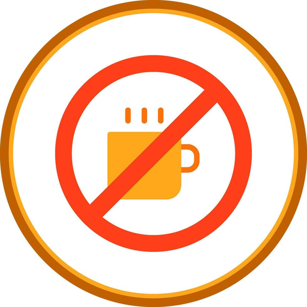 No Coffee Vector Icon Design