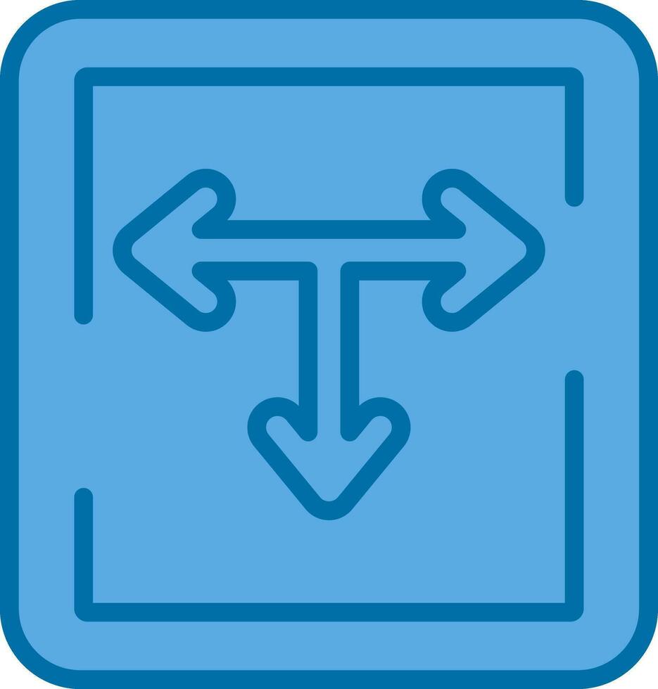 T Junction Vector Icon Design