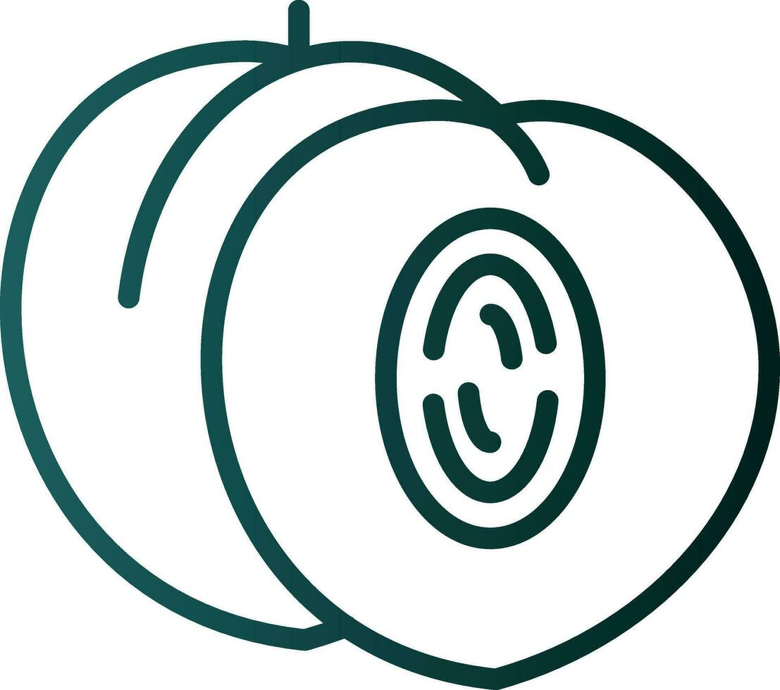 Nectarine Vector Icon Design