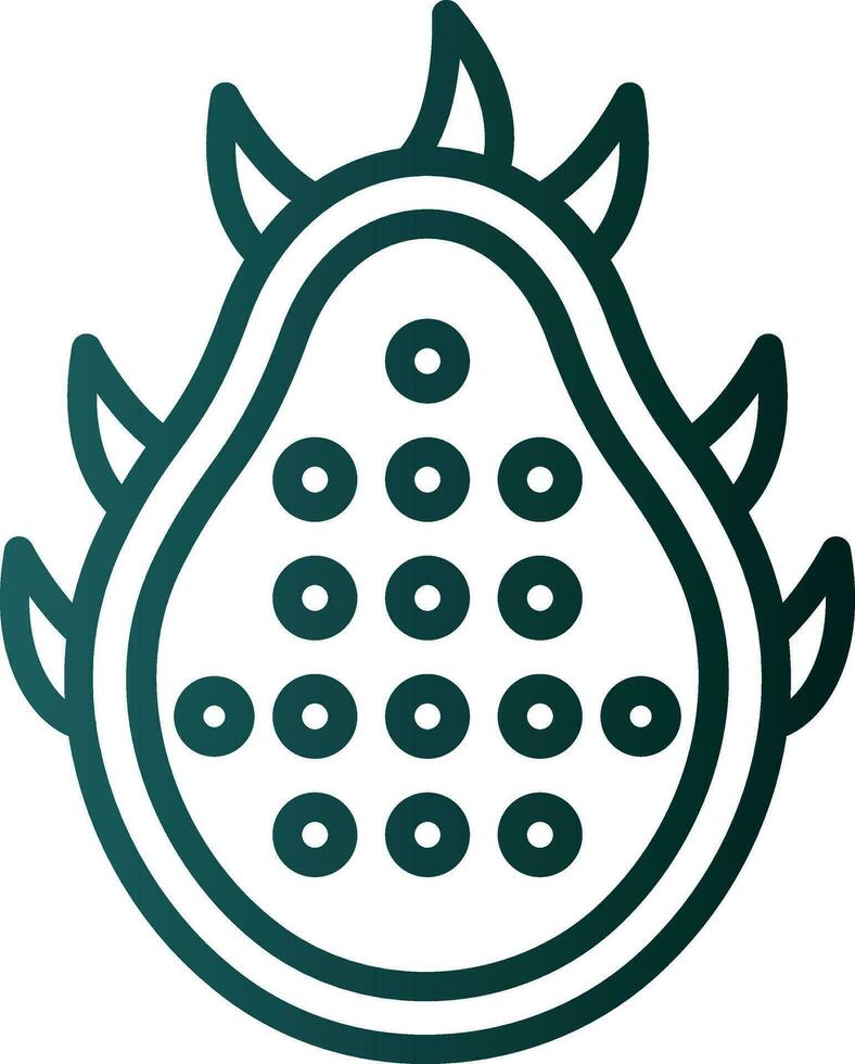 Dragon Fruit Vector Icon Design