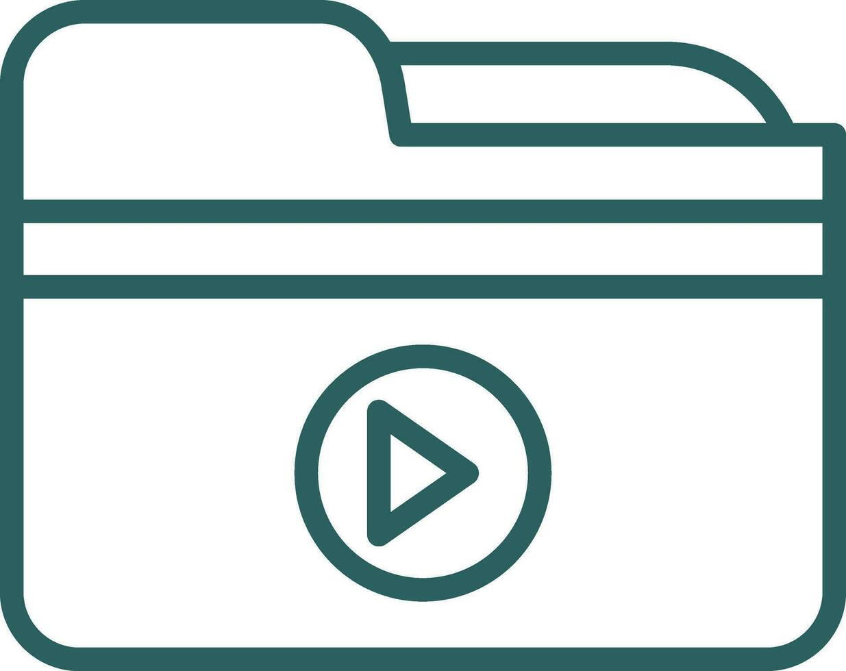 Video Folder  Vector Icon Design