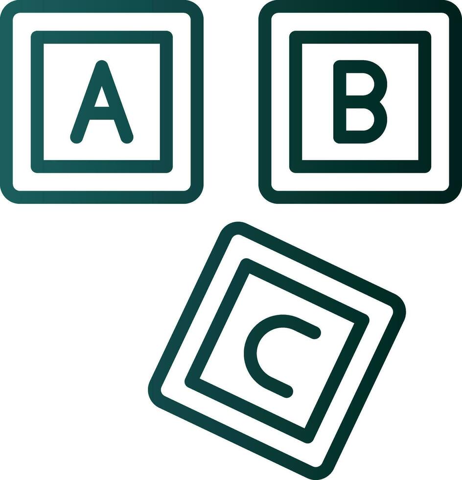 ABC Block  Vector Icon Design