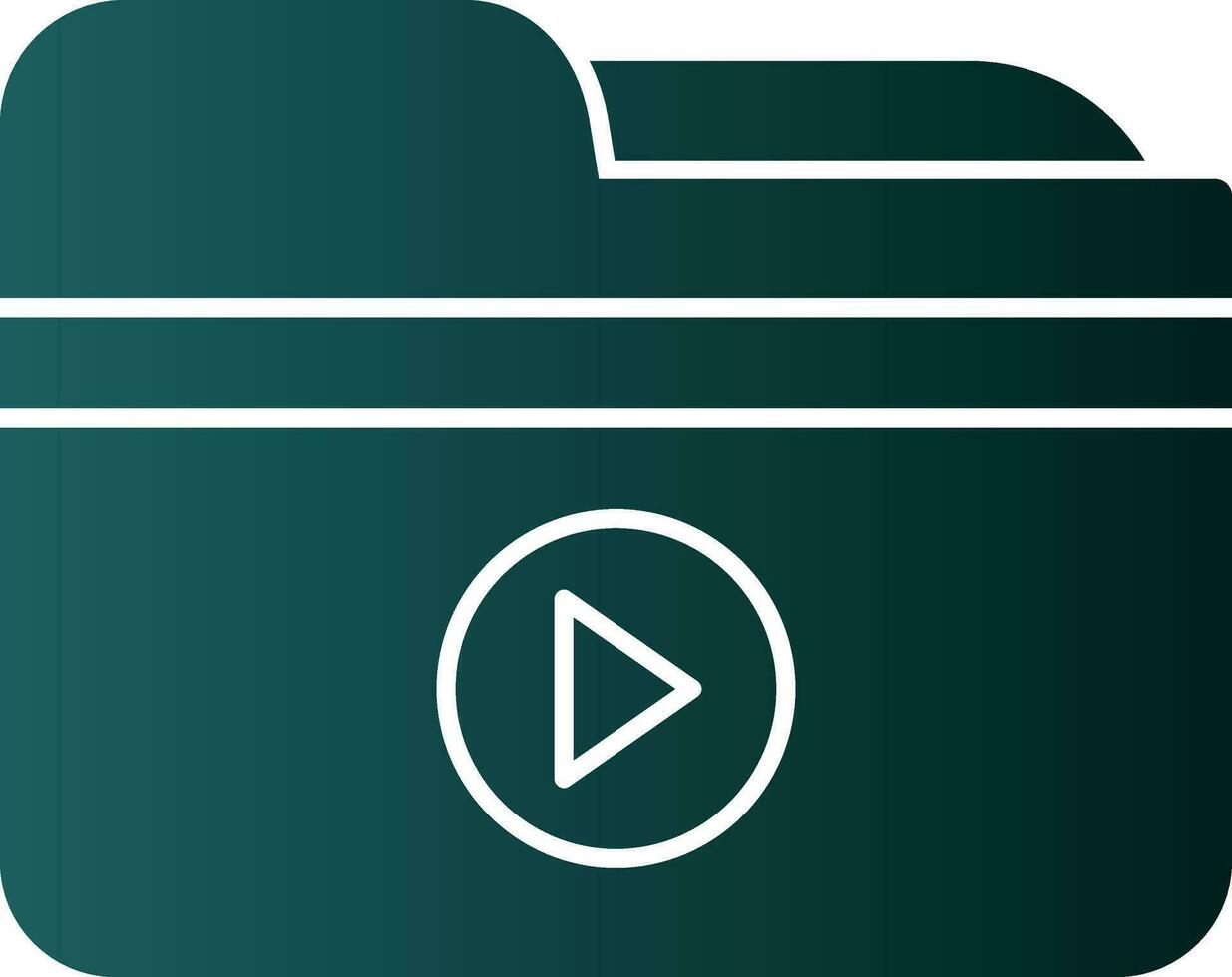 Video Folder  Vector Icon Design