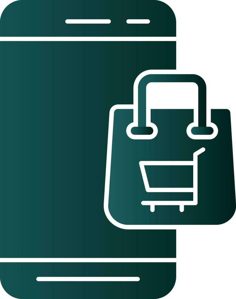 Mobile Shopping  Vector Icon Design