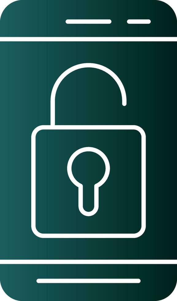 Mobile Unlock  Vector Icon Design