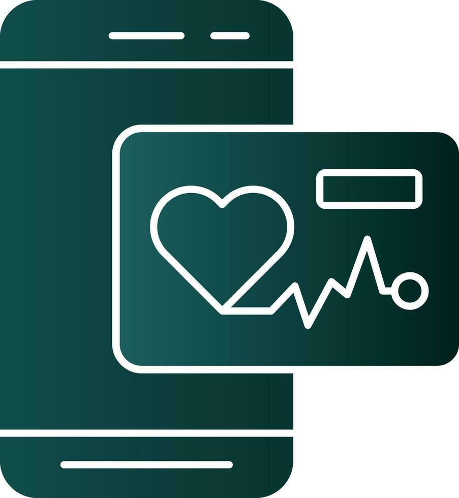 Heart Rate App  Vector Icon Design