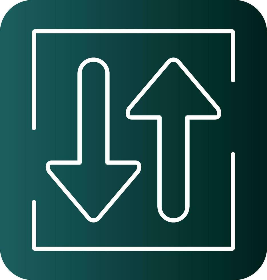 Two Way Street Vector Icon Design