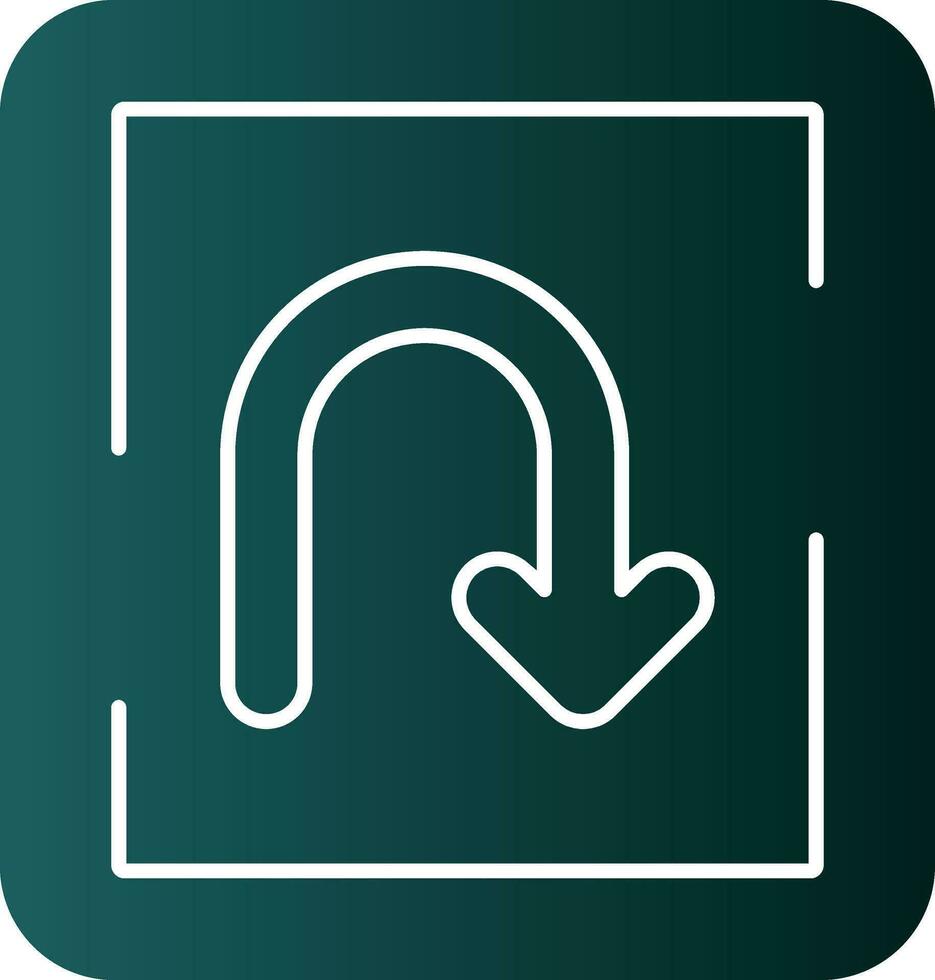 U Turn Vector Icon Design