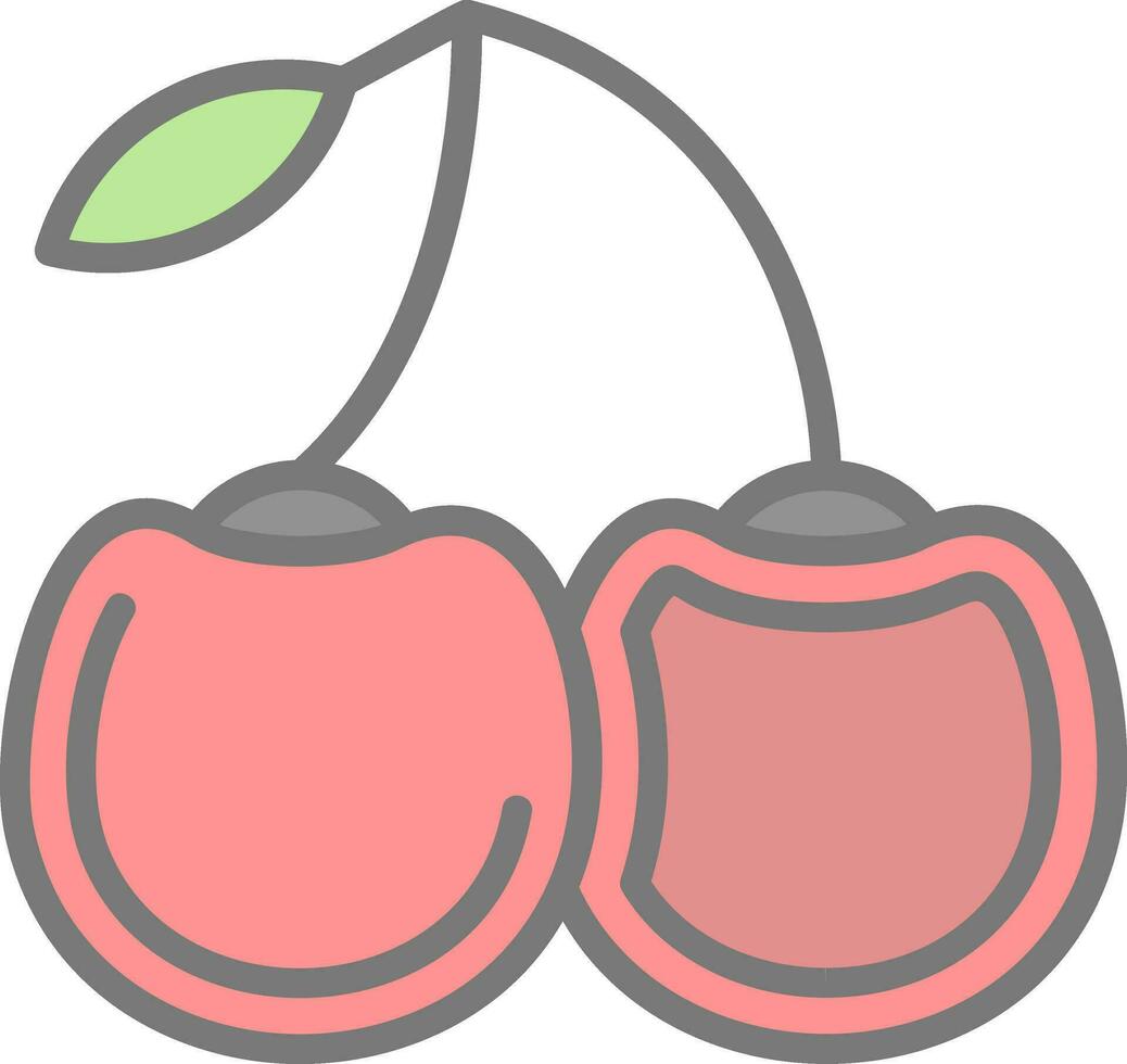 Cherries Vector Icon Design