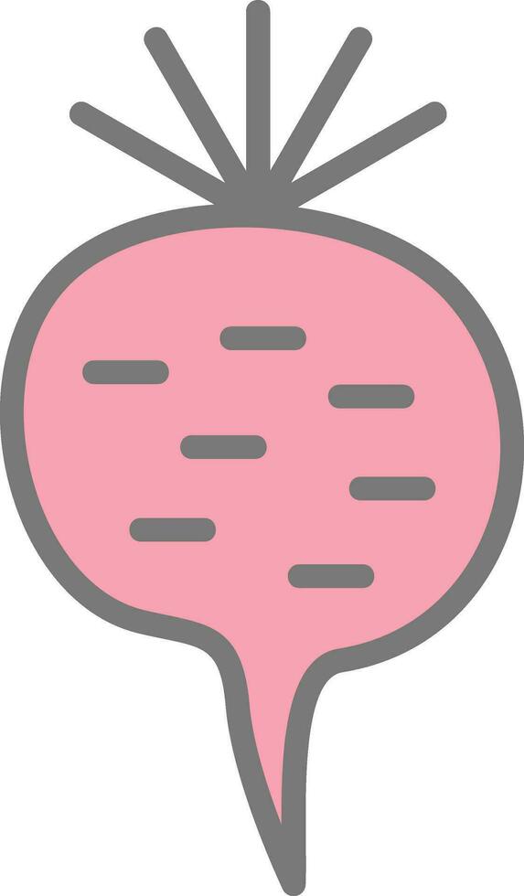 Radish Vector Icon Design