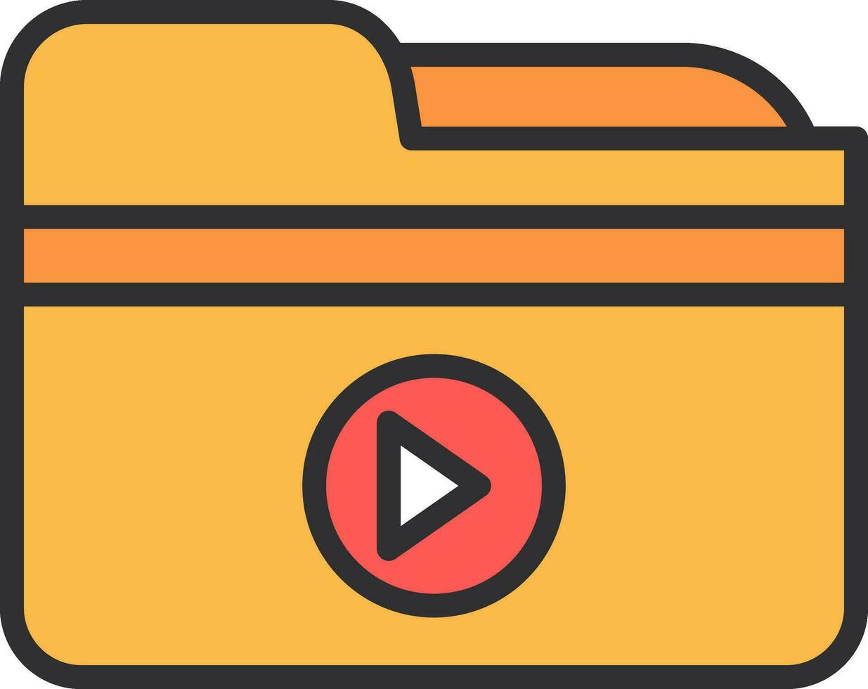 Video Folder  Vector Icon Design
