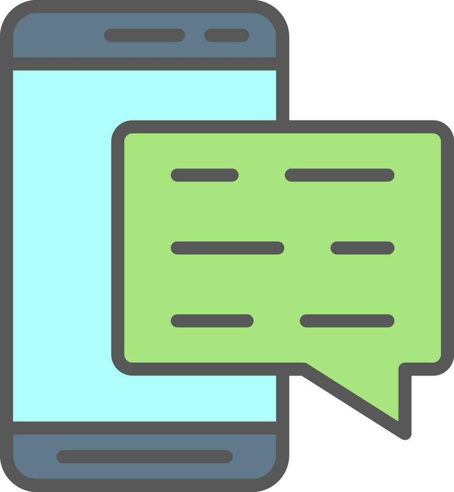 Mobile Chat  Vector Icon Design