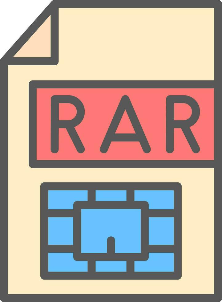 Rar  Vector Icon Design