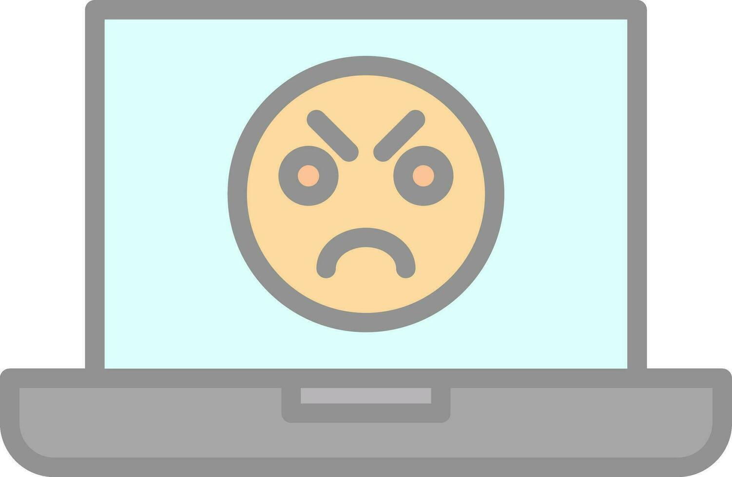 Angry Face  Vector Icon Design