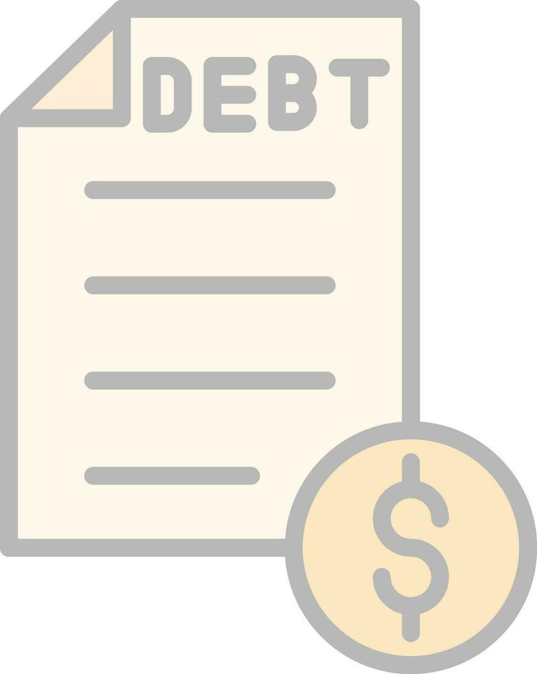 Debt Vector Icon Design