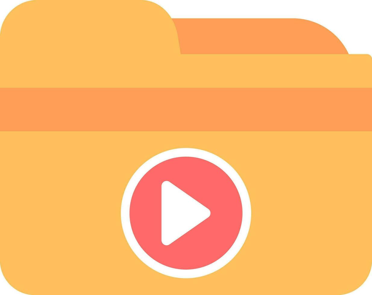 Video Folder  Vector Icon Design