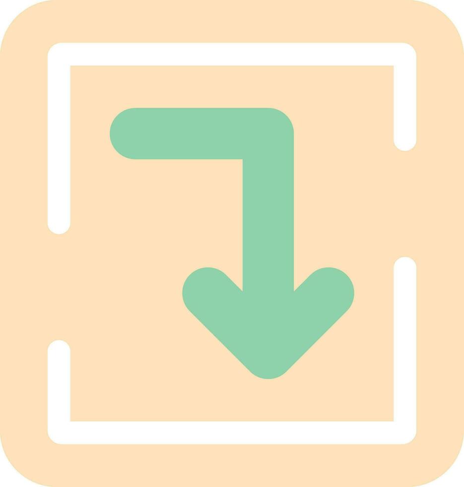 Turn Down Vector Icon Design
