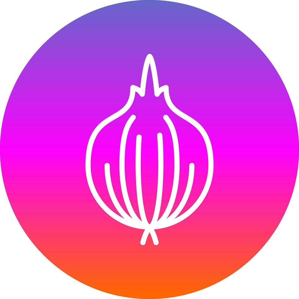 Red Onion Vector Icon Design