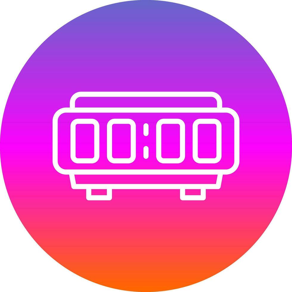 Digital Alarm Clock  Vector Icon Design
