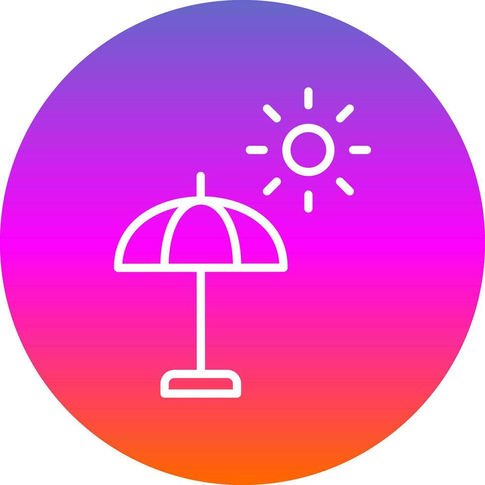 Sun Umbrella  Vector Icon Design