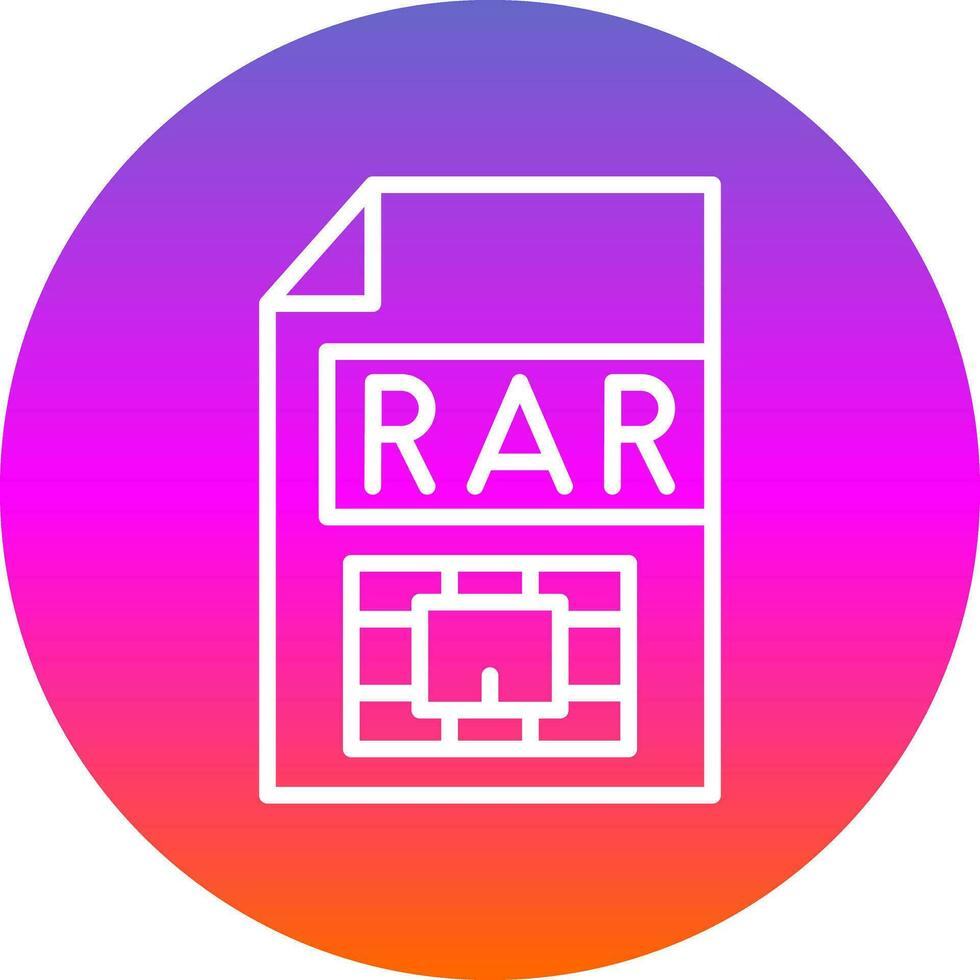 Rar  Vector Icon Design