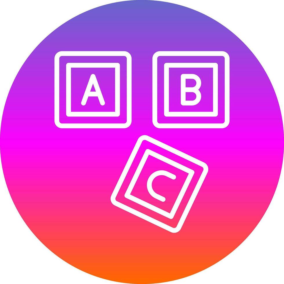 ABC Block  Vector Icon Design