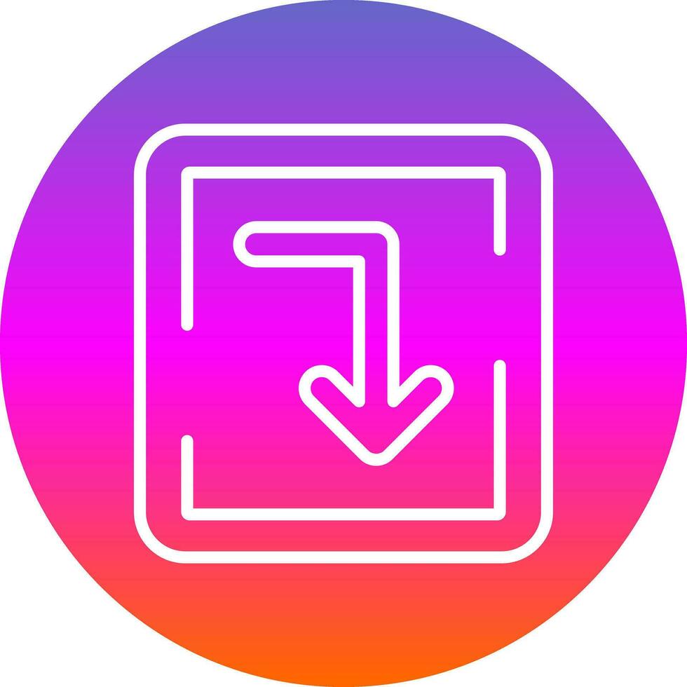 Turn Down Vector Icon Design