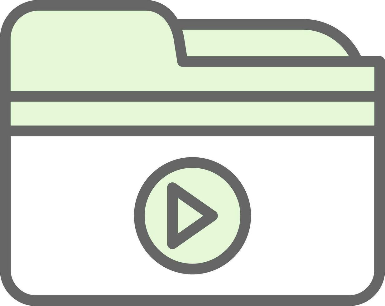 Video Folder  Vector Icon Design