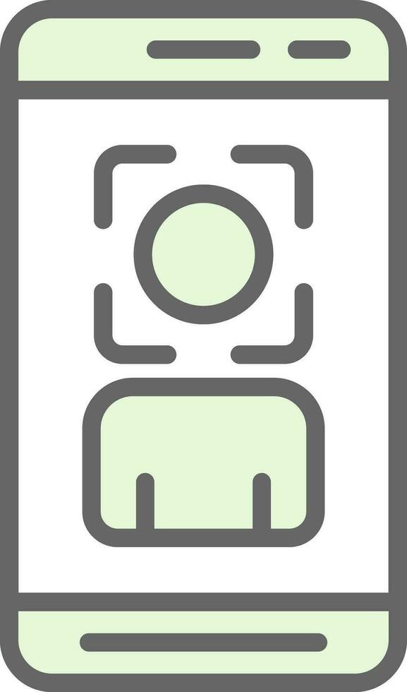 cara escanear vector icono diseño