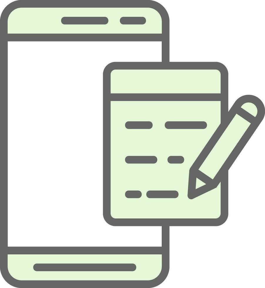 Mobile Note  Vector Icon Design