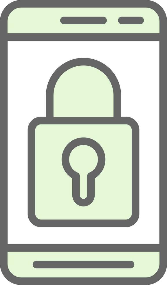Mobile Lock  Vector Icon Design
