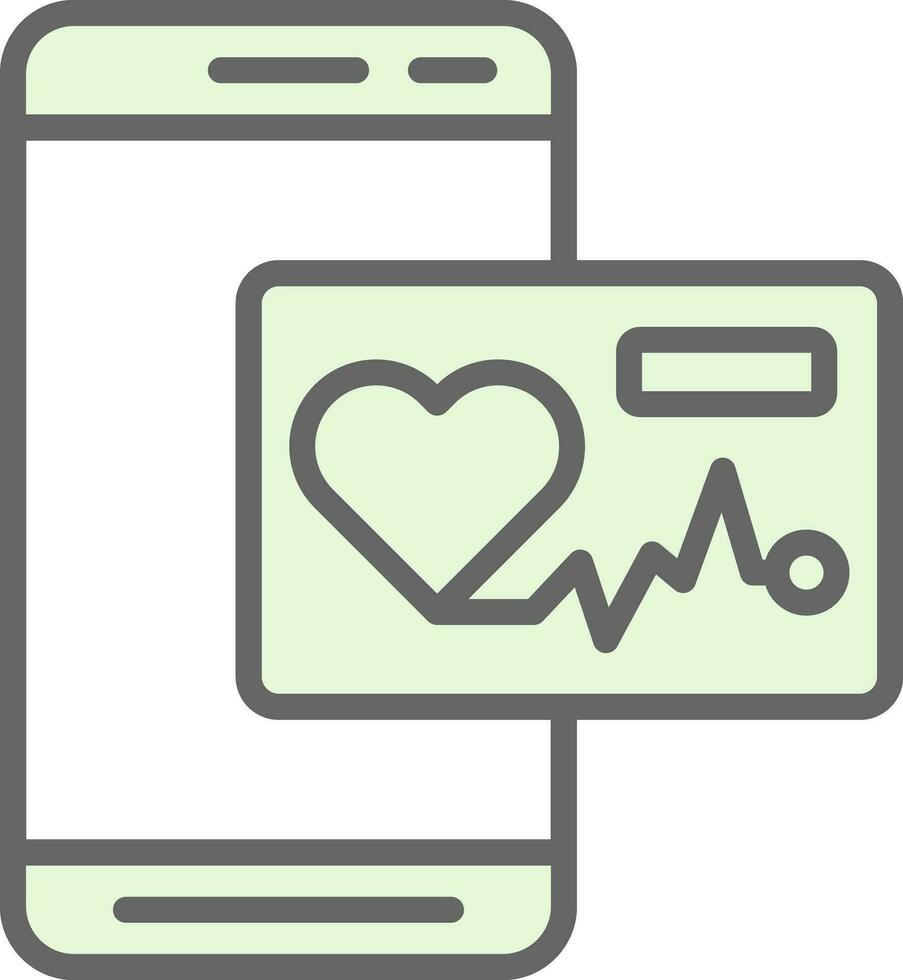Heart Rate App  Vector Icon Design