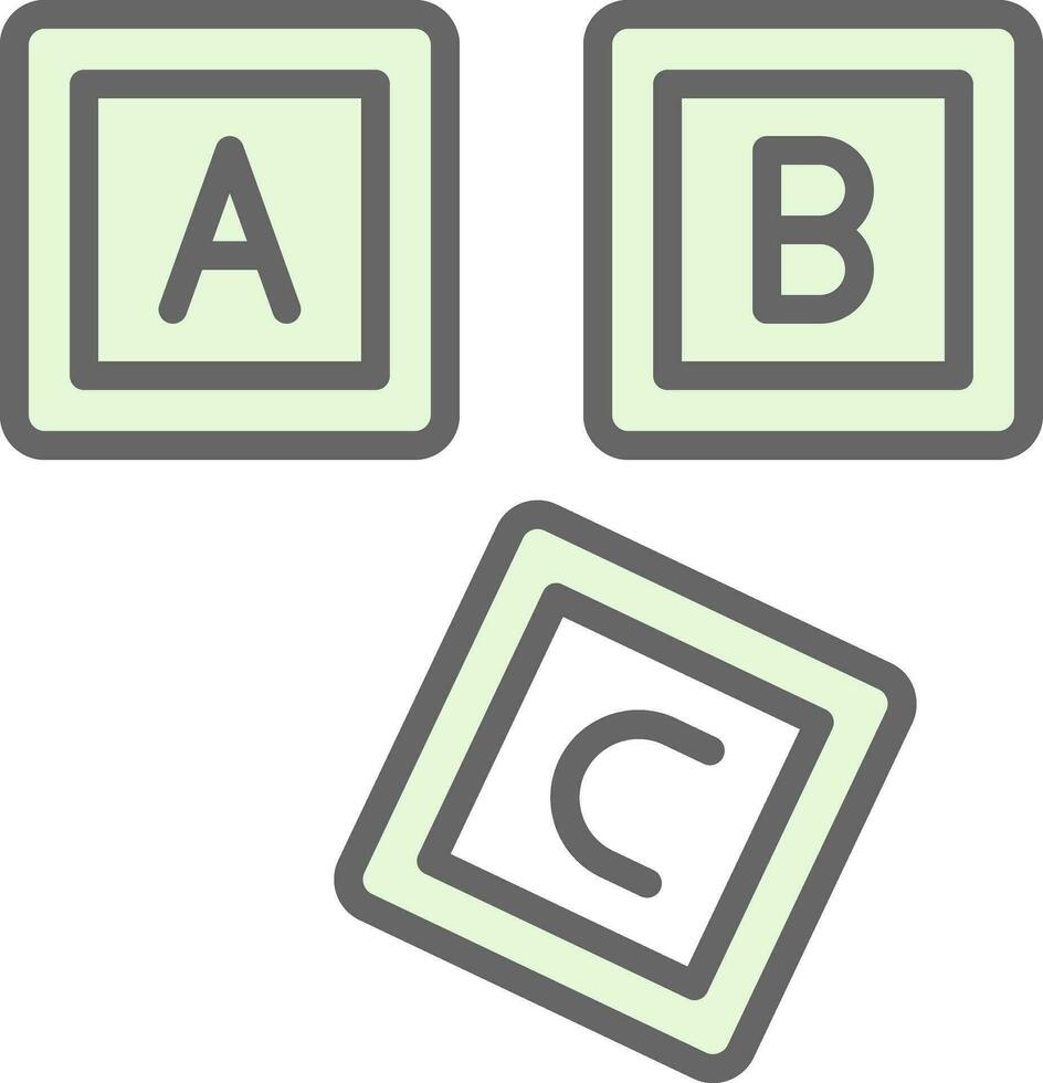 ABC Block  Vector Icon Design