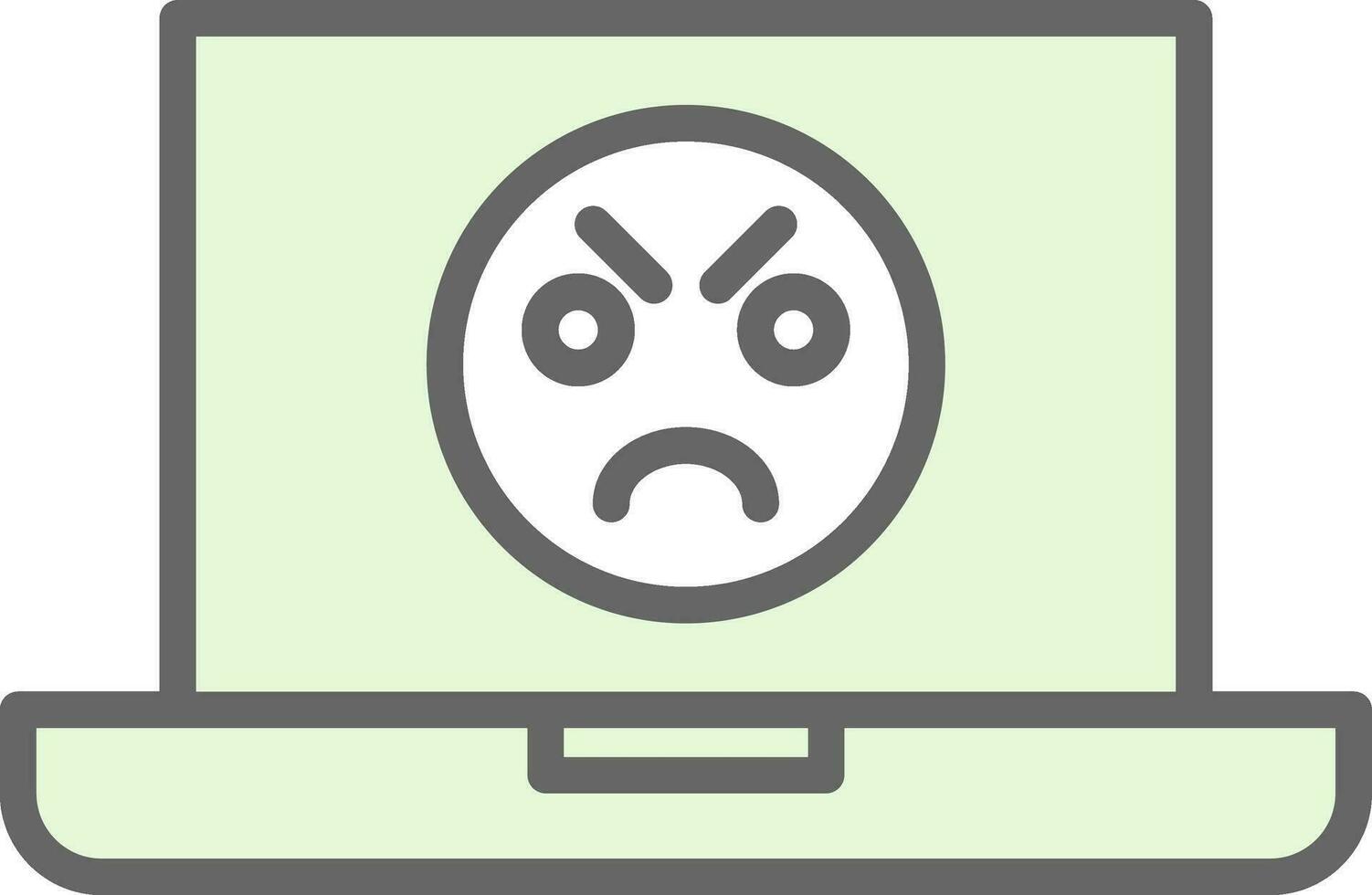 Angry Face  Vector Icon Design