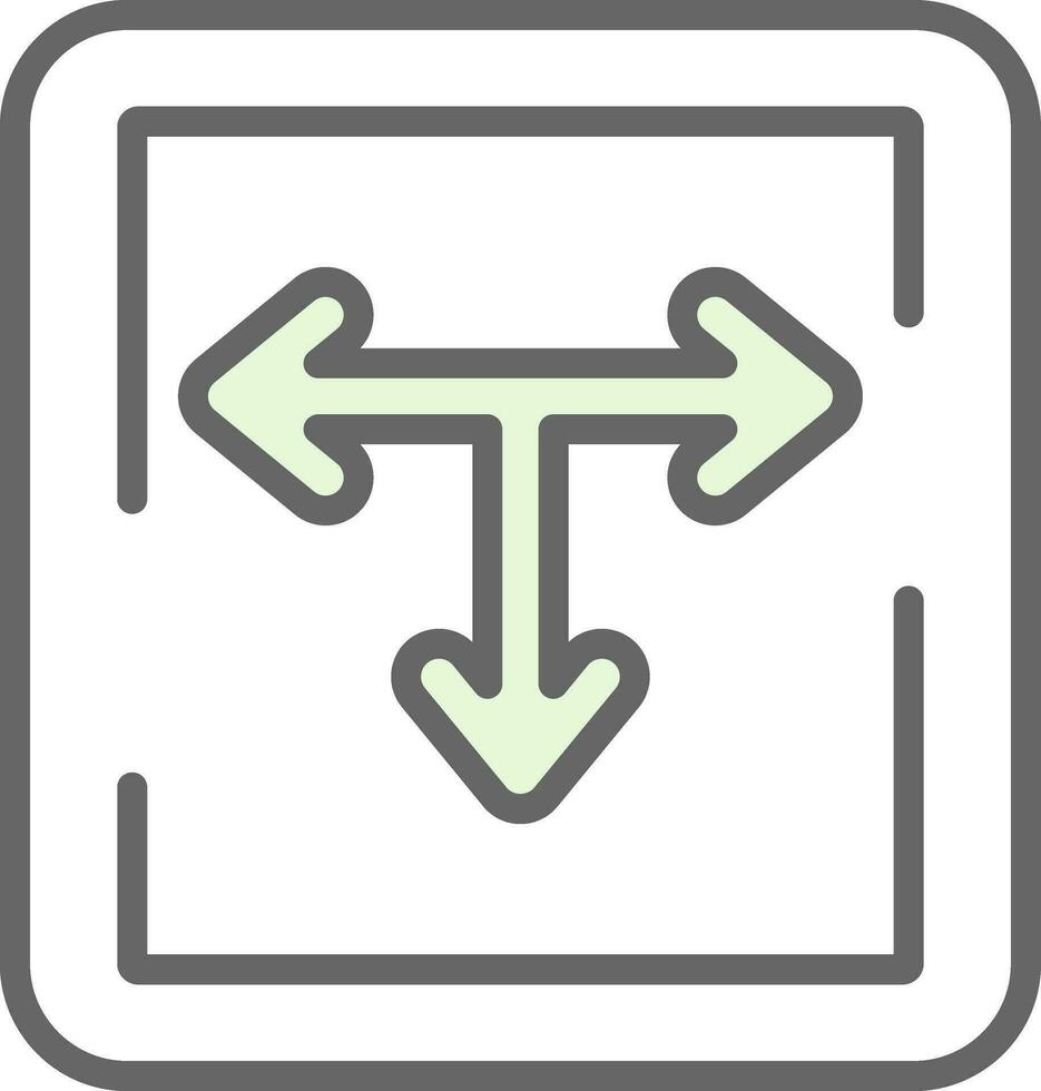 T Junction Vector Icon Design