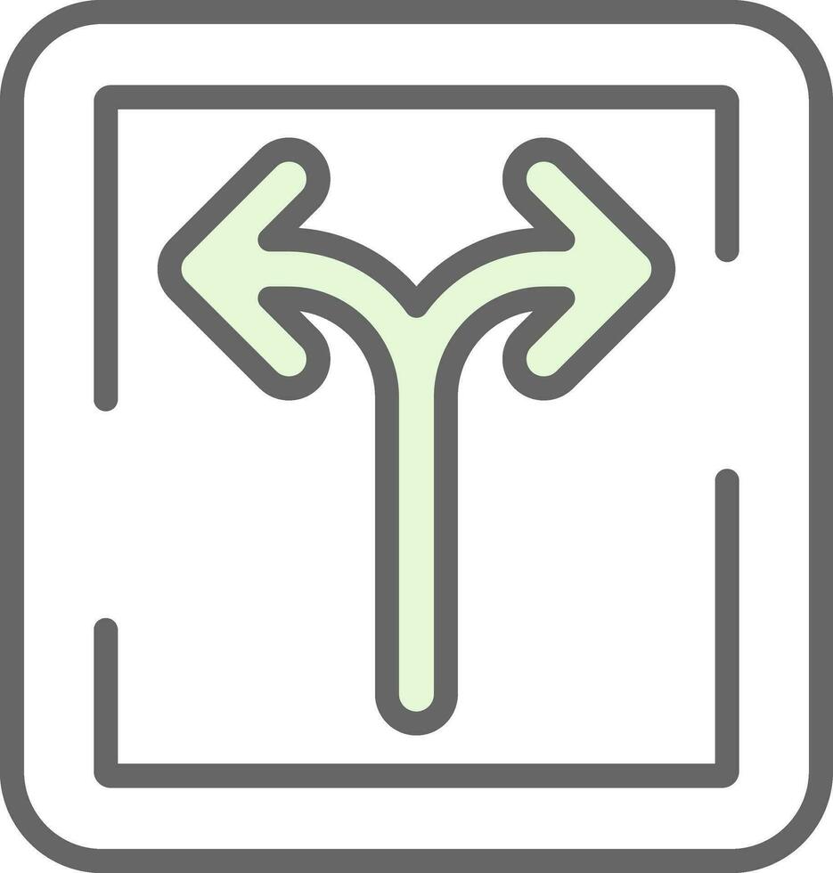 Two Way Vector Icon Design