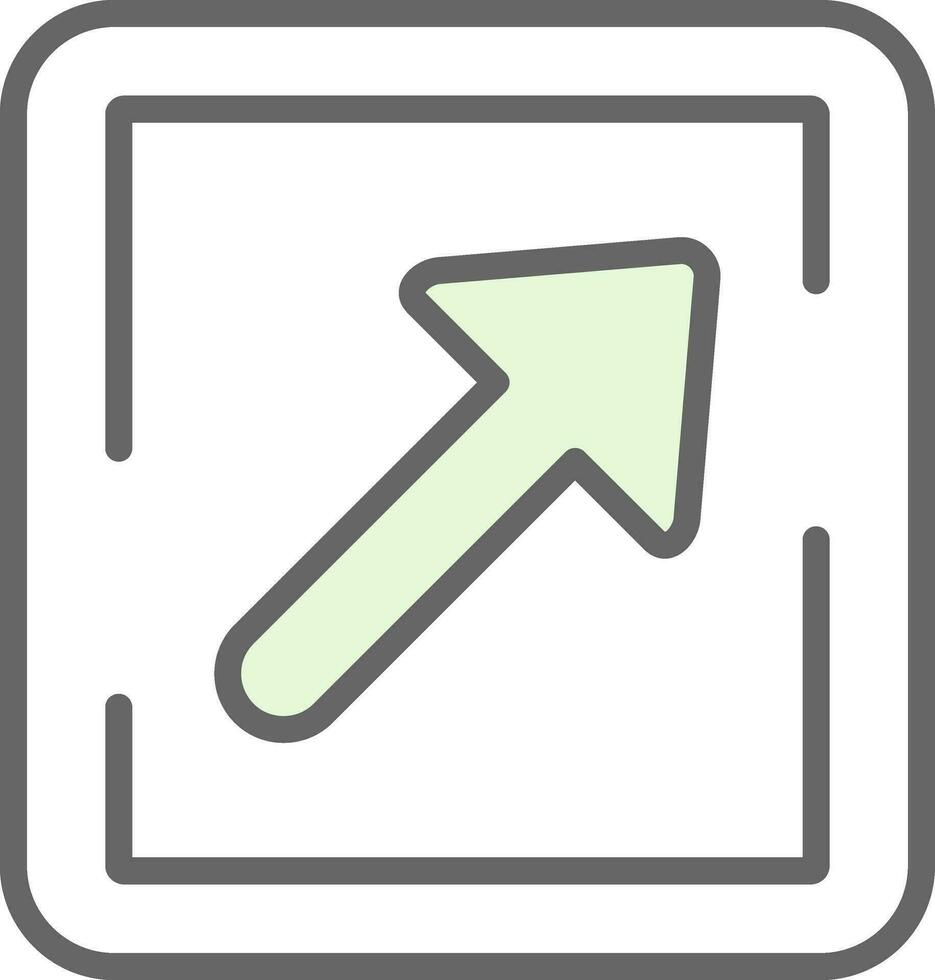 Arrow Upper Right Vector Icon Design