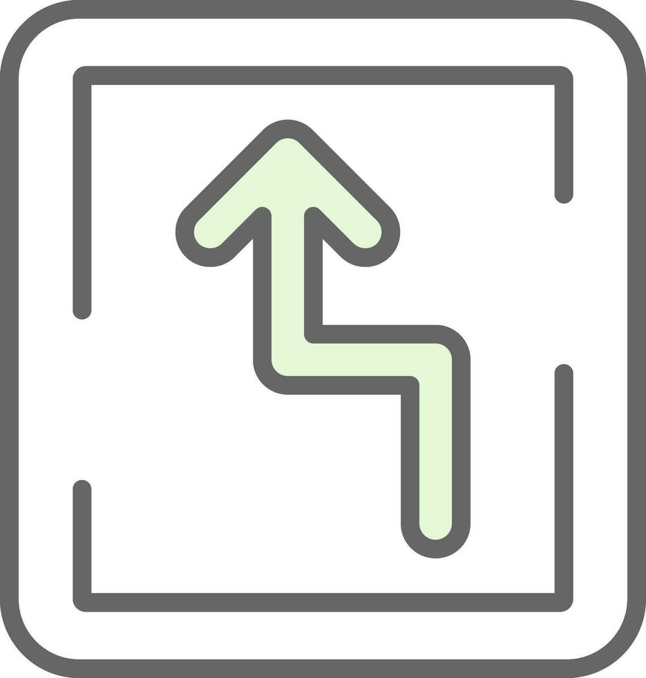 Zigzag Arrow Vector Icon Design