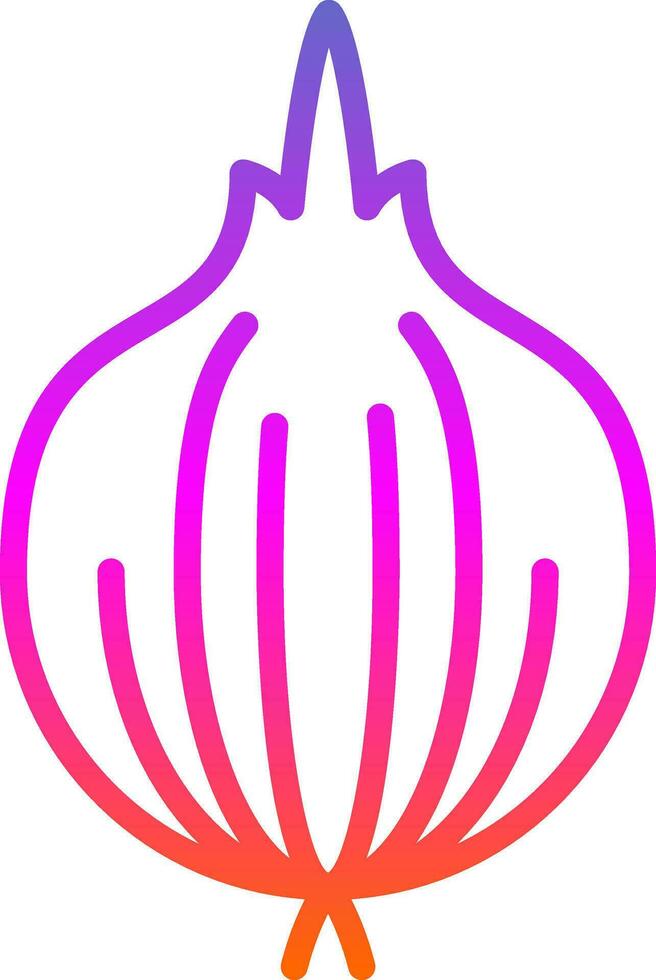 Red Onion Vector Icon Design