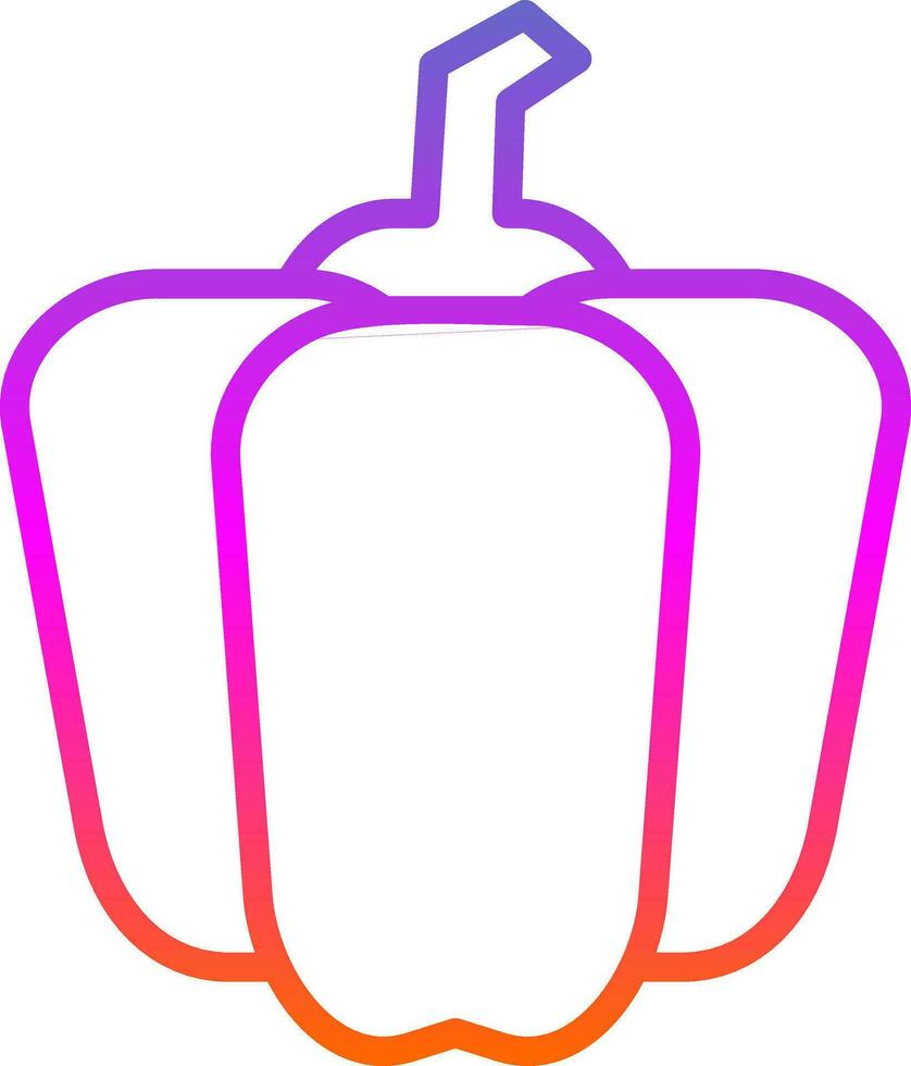 Bell Pepper Vector Icon Design