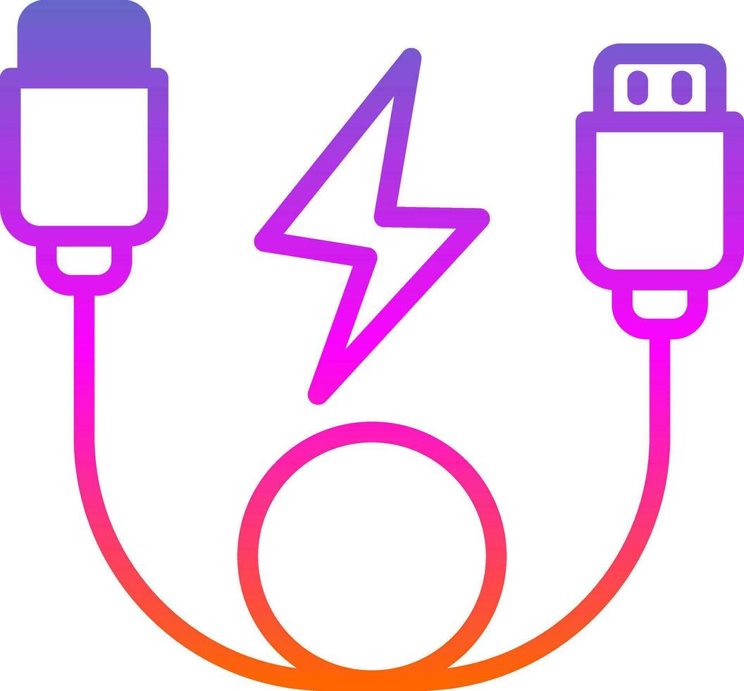 USB Cable  Vector Icon Design