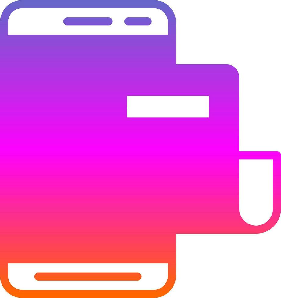 Mobile Newspaper  Vector Icon Design