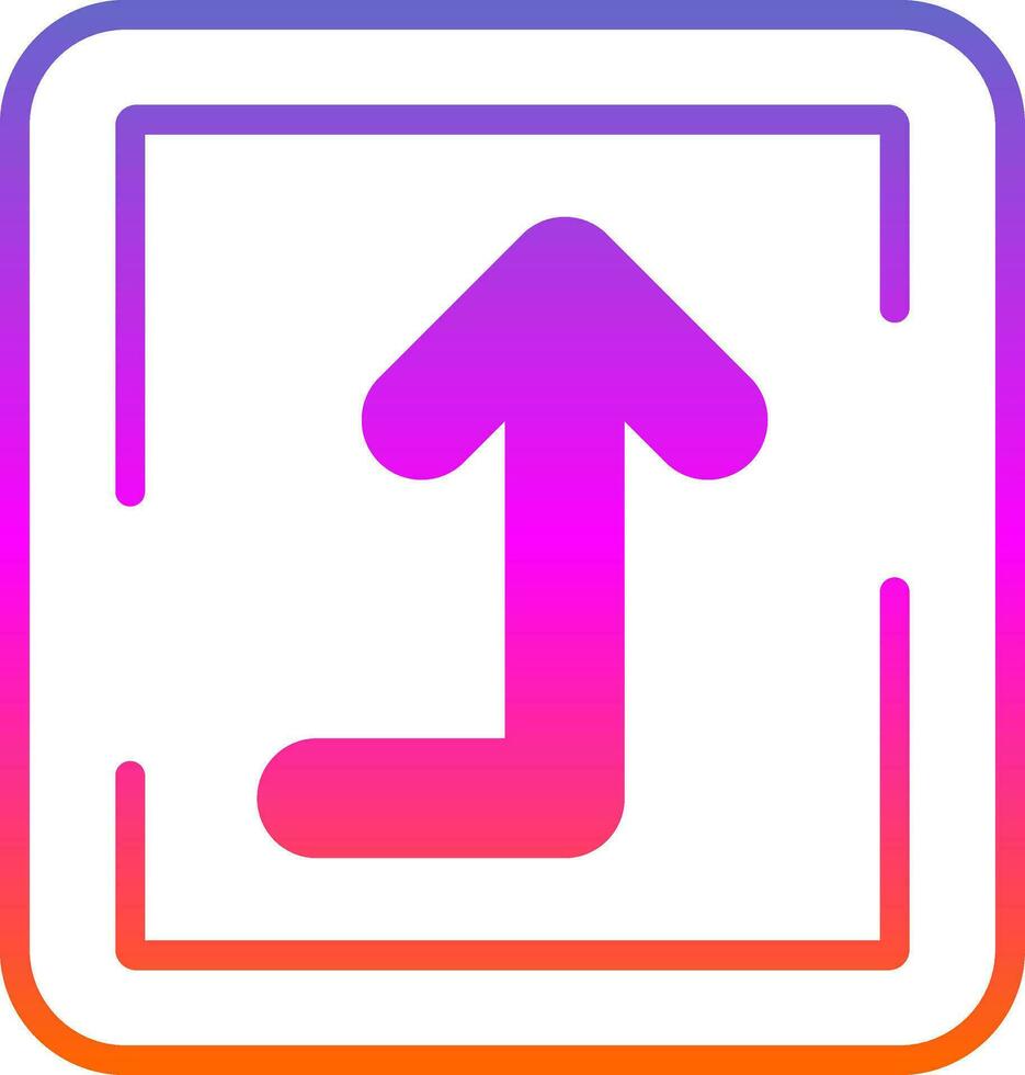 Turn Up Vector Icon Design