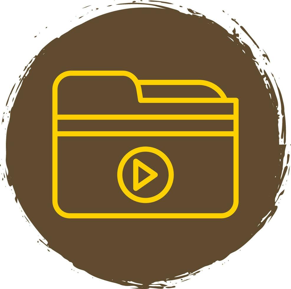 Video Folder  Vector Icon Design
