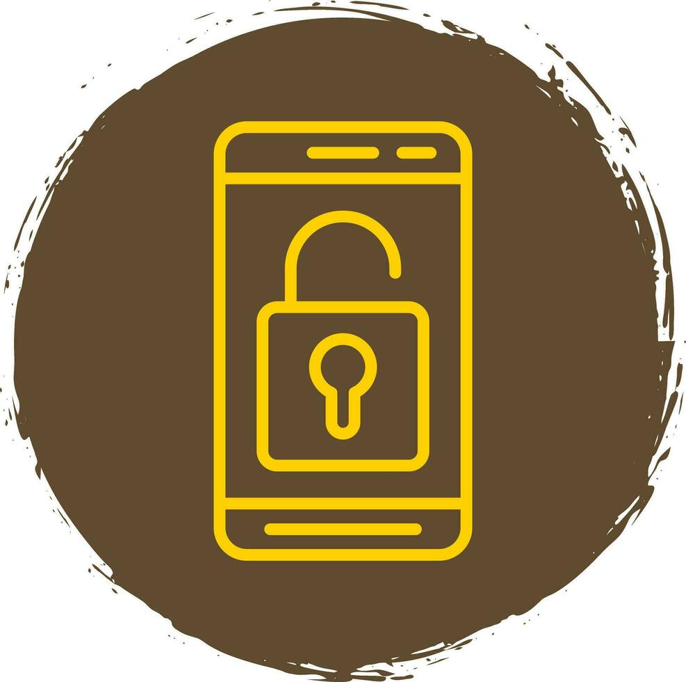 Mobile Unlock  Vector Icon Design