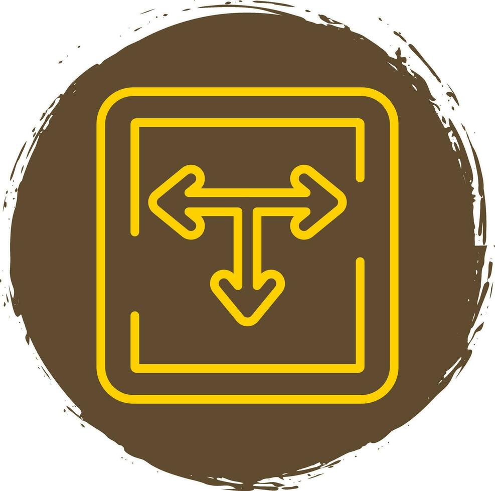 T Junction Vector Icon Design