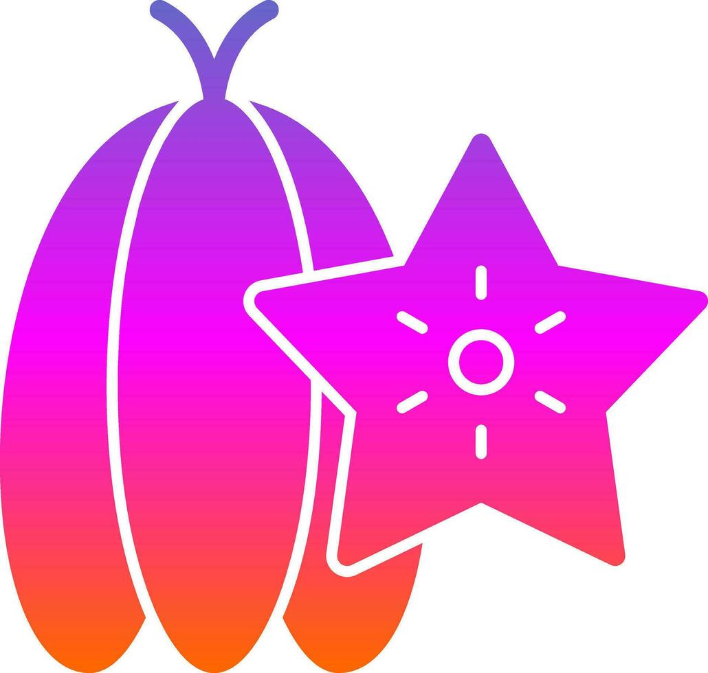 Starfruit Vector Icon Design