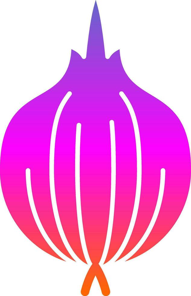 Red Onion Vector Icon Design