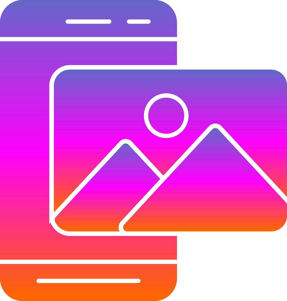 Mobile Photo  Vector Icon Design