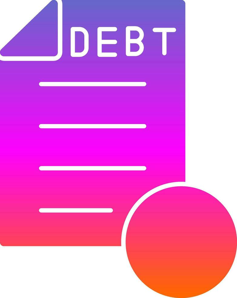 Debt Vector Icon Design